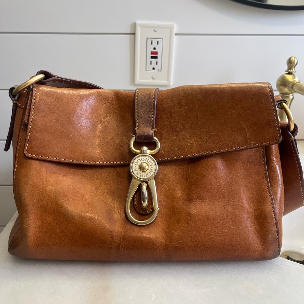 Dooney & Bourne Brown Leather Shoulder Bag